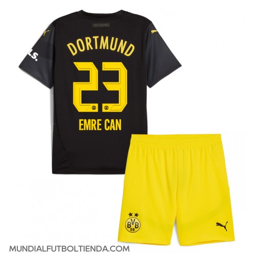 Camiseta Borussia Dortmund Emre Can #23 Segunda Equipación Replica 2024-25 para niños mangas cortas (+ Pantalones cortos)